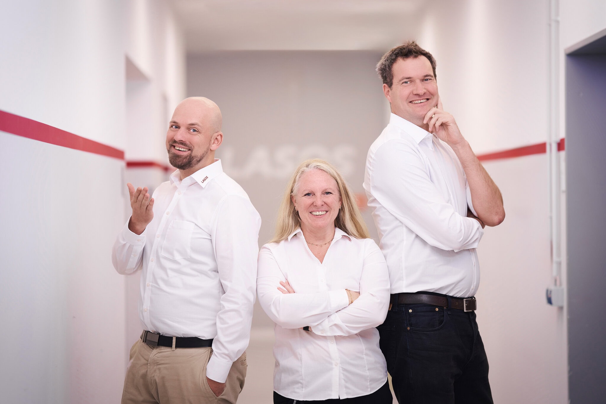 LASOS Vertriebsteam, v.l.n.r. Florian Hoffmann, Christine Mann und Jens Kopprasch